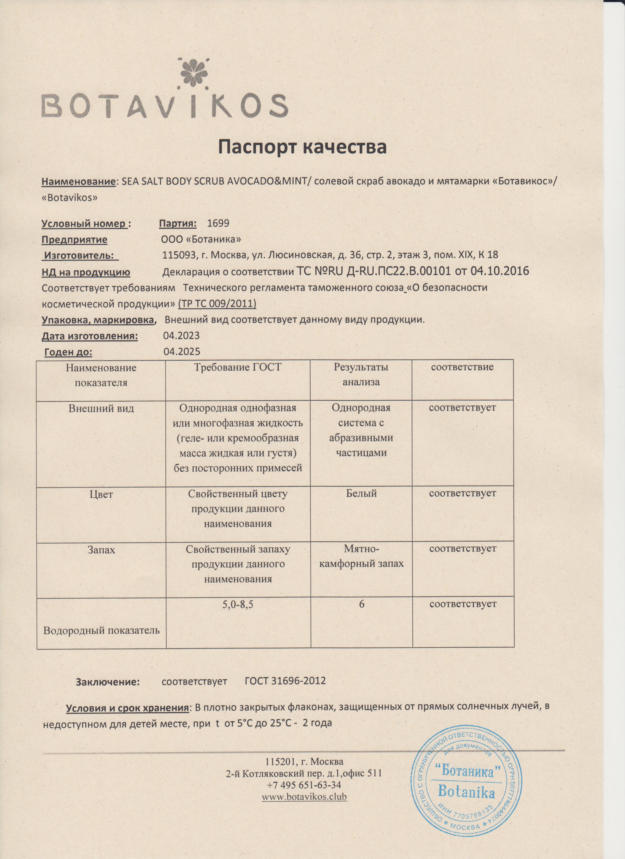Паспорт №042023